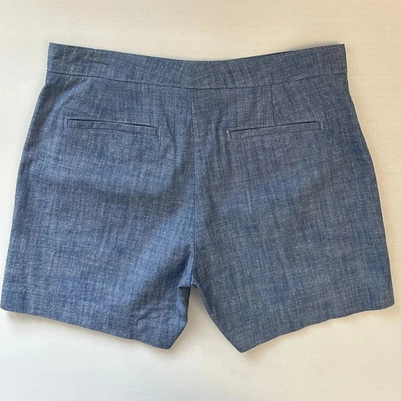 Banana Republic Shorts Tailored Blue Chambray Gold Buttons Size 0 - Picture 9 of 16